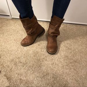 Leather western boots